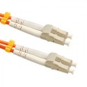 Qoltec Patchcord światłowodowy LC/UPC-LC/UPC | Multimode | 50/125U | OM2 | Duplex | 10m
