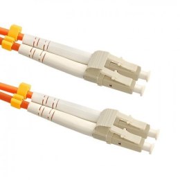 Qoltec Patchcord światłowodowy LC/UPC-LC/UPC | Multimode | 50/125U | OM2 | Duplex | 10m