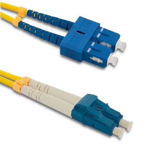 Qoltec Patchcord światłowodowy SC/UPC - LC/UPC | Singlemode | 9/125 | G652D | Duplex | 2m Qoltec Patchcord światłowodowy SC/UPC - LC/UPC | Singlemode | 9/125 | G652D | Duplex | 2m