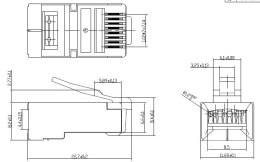 Wtyk sieciowy RJ45 kat. 6 Gembird PLUG6SP/10 (opakowanie 10 szt.)