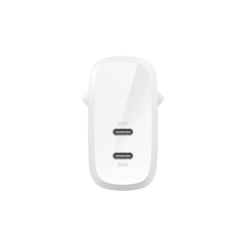 60W DUAL USB-C CHARGER WITH/POWER DELIVER WHITE 60W DUAL USB-C CHARGER WITH/POWER DELIVER WHITE
