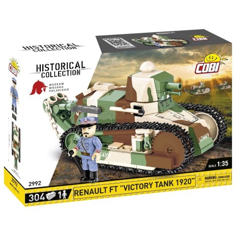 COBI 2992 Historical Collection Great War Francuski czołg Renault FT "Victory Tank 1920" COBI 2992 Historical Collection Great War Francuski czołg Renault FT "Victory Tank 1920"