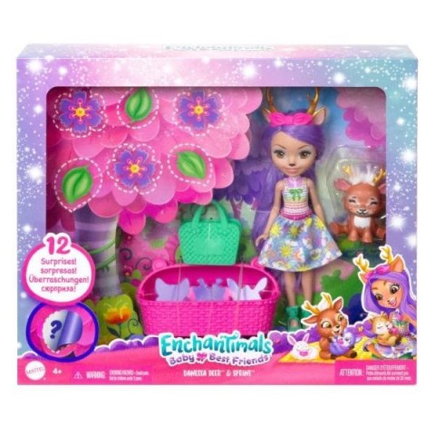 Enchantimals Baby Best Friends Zestaw z niespodziankami Danessa Deer i Sprint HLK84 HLK83 MATTEL Enchantimals Baby Best Friends Zestaw z niespodziankami Danessa Deer i Sprint HLK84 HLK83 MATTEL