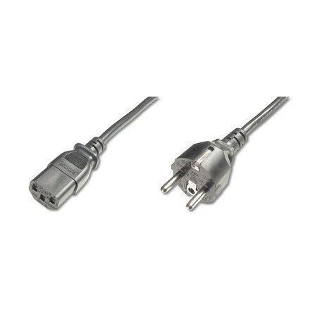 Kabel Schuko prosty/IEC C13 M/Ż czarny 1,2m zasilający Kabel Schuko prosty/IEC C13 M/Ż czarny 1,2m zasilający