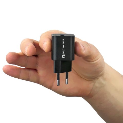 ŁADOWARKA SIECIOWA everActive GaN SC-390QB 30W 1xUSB-C 1xUSB-A PD PPS ŁADOWARKA SIECIOWA everActive GaN SC-390QB 30W 1xUSB-C 1xUSB-A PD PPS