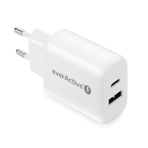 ŁADOWARKA SIECIOWA everActive SC-370Q 25W 1xUSB-C 1xUSB-A PD PPS ŁADOWARKA SIECIOWA everActive SC-370Q 25W 1xUSB-C 1xUSB-A PD PPS