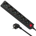 Listwa zasilająca Maclean, Przedłużacz 6 gniazd, Z wyłącznikiem, Typ niemiecki, 3500W, 5m, MCE195G