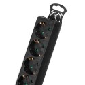 Listwa zasilająca Maclean, Przedłużacz 6 gniazd, Z wyłącznikiem, Typ niemiecki, 3500W, 5m, MCE195G