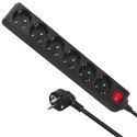 Listwa zasilająca Maclean, Przedłużacz 6 gniazd, Z wyłącznikiem, Typ niemiecki, 3500W, 5m, MCE195G