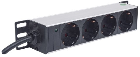 Listwa zasilająca Rack 10, 4 gniazda Schuko Listwa zasilająca Rack 10, 4 gniazda Schuko