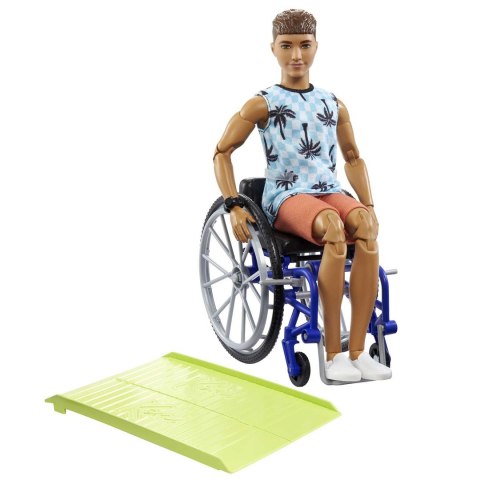 PROMO Barbie Ken Fashonistas Lalka na wózku Top w palmy HJT59 MATTEL PROMO Barbie Ken Fashonistas Lalka na wózku Top w palmy HJT59 MATTEL