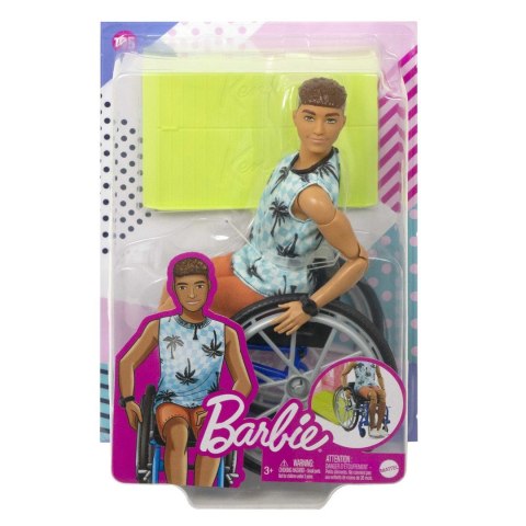 PROMO Barbie Ken Fashonistas Lalka na wózku Top w palmy HJT59 MATTEL PROMO Barbie Ken Fashonistas Lalka na wózku Top w palmy HJT59 MATTEL