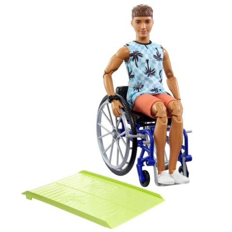 PROMO Barbie Ken Fashonistas Lalka na wózku Top w palmy HJT59 MATTEL PROMO Barbie Ken Fashonistas Lalka na wózku Top w palmy HJT59 MATTEL
