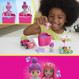 PROMO MEGA BLOKS Barbie Color Reveal Kabriolecik Wesoła wycieczka Zestaw klocków 66el HKF90 MATTEL