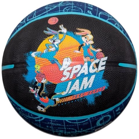 Piłka do koszykówki Spalding Space Jam Tune Court niebiesko-czarna '7 84560Z Piłka do koszykówki Spalding Space Jam Tune Court niebiesko-czarna '7 84560Z