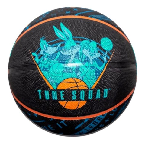 Piłka do koszykówki Spalding Space Jam Tune Squad Roster czarno-niebieska '7 84540Z Piłka do koszykówki Spalding Space Jam Tune Squad Roster czarno-niebieska '7 84540Z