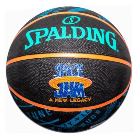 Piłka do koszykówki Spalding Space Jam Tune Squad Roster czarno-niebieska '7 84540Z Piłka do koszykówki Spalding Space Jam Tune Squad Roster czarno-niebieska '7 84540Z