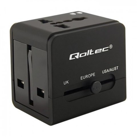 Qoltec Sieciowy adapter podróżny 10.5W | 5V | 2.1A | 2xUSB