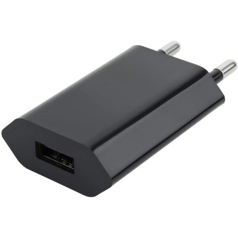 Sieciowa Ładowarka 100-240V - USB 5V 1A Slim Czarna Sieciowa Ładowarka 100-240V - USB 5V 1A Slim Czarna