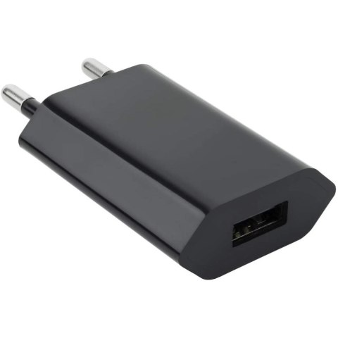 Sieciowa Ładowarka 100-240V - USB 5V 1A Slim Czarna Sieciowa Ładowarka 100-240V - USB 5V 1A Slim Czarna