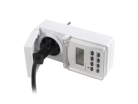 Timer cyfrowy Maclean, zewnętrzny, funkcja losowa, 10 programów, max 156 programów, 3600 W, IP44, MCE08 Timer cyfrowy Maclean, zewnętrzny, funkcja losowa, 10 programów, max 156 programów, 3600 W, IP44, MCE08