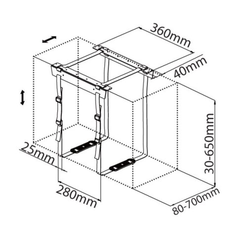 Uchwyt na Komputer PC Podwieszany pod Biurko 20kg Techly Uchwyt na Komputer PC Podwieszany pod Biurko 20kg Techly