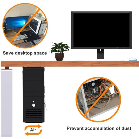 Uchwyt na Komputer PC Ścienny Boczny 20kg Uniwersalny Uchwyt na Komputer PC Ścienny Boczny 20kg Uniwersalny