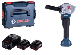 BOSCH SZLIFIERKA KĄTOWA 18V 125mm 2x5,0Ah + L-BOXX GWS 18V-10