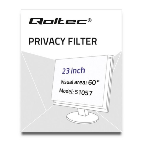 Qoltec Filtr prywatyzujący RODO 23" | 16:9 | Ochrona wzroku | Panoramiczny Qoltec Filtr prywatyzujący RODO 23" | 16:9 | Ochrona wzroku | Panoramiczny