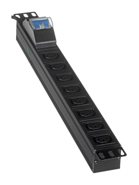 Qoltec Listwa zasilająca PDU antyprzeciążeniowa do RACK 19" | 1U | 10A | 8xIEC C13 | bezpiecznik C16 | 2m Qoltec Listwa zasilająca PDU antyprzeciążeniowa do RACK 19" | 1U | 10A | 8xIEC C13 | bezpiecznik C16 | 2m