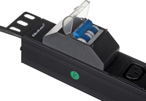Qoltec Listwa zasilająca PDU antyprzeciążeniowa do RACK 19" | 1U | 10A | 8xIEC C13 | bezpiecznik C16 | 2m Qoltec Listwa zasilająca PDU antyprzeciążeniowa do RACK 19" | 1U | 10A | 8xIEC C13 | bezpiecznik C16 | 2m