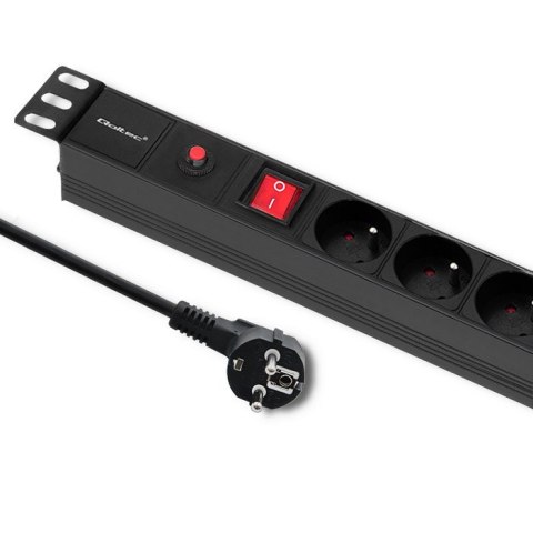 Qoltec Listwa zasilająca PDU antyprzeciążeniowa do RACK 19" | 1U | 16A | 6xFRENCH | 2m Qoltec Listwa zasilająca PDU antyprzeciążeniowa do RACK 19" | 1U | 16A | 6xFRENCH | 2m