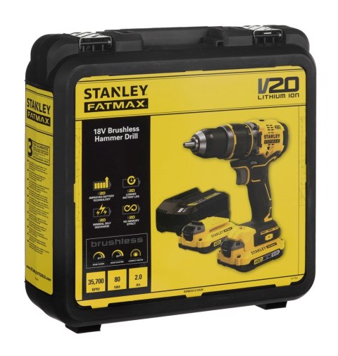 Bezszczotk wiert-wkrętarka udar 18v fatmax v20 2x2,0ah kufer Bezszczotk wiert-wkrętarka udar 18v fatmax v20 2x2,0ah kufer