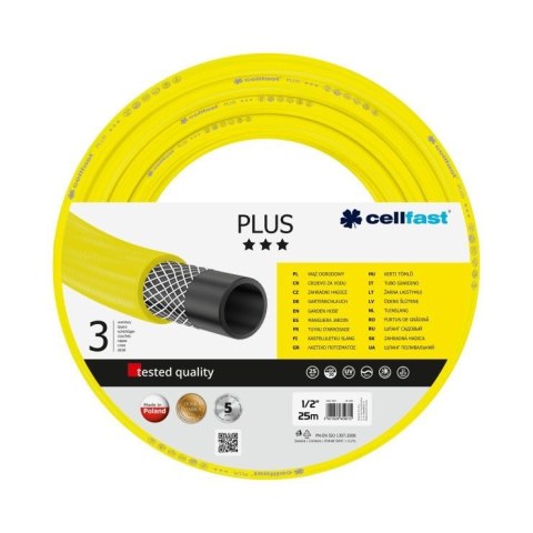 CELLFAST WĄŻ OGRODOWY PLUS ROZMIAR: 1/2" DŁUGOŚĆ: 25m CELLFAST WĄŻ OGRODOWY PLUS ROZMIAR: 1/2" DŁUGOŚĆ: 25m