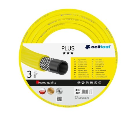 CELLFAST WĄŻ OGRODOWY PLUS ROZMIAR: 3/4" DŁUGOŚĆ: 25m CELLFAST WĄŻ OGRODOWY PLUS ROZMIAR: 3/4" DŁUGOŚĆ: 25m