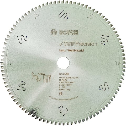 BOSCH PIŁA TARCZOWA MULTIMATERIAL TOP PRECISION 305x30mm 96-ZĘBÓW BOSCH PIŁA TARCZOWA MULTIMATERIAL TOP PRECISION 305x30mm 96-ZĘBÓW