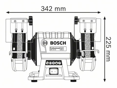 BOSCH SZLIFIERKA STOŁOWA 350W 150mm GBG 35-15 BOSCH SZLIFIERKA STOŁOWA 350W 150mm GBG 35-15