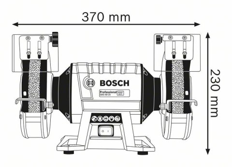 BOSCH SZLIFIERKA STOŁOWA 600W 200mm GBG 60-20 BOSCH SZLIFIERKA STOŁOWA 600W 200mm GBG 60-20