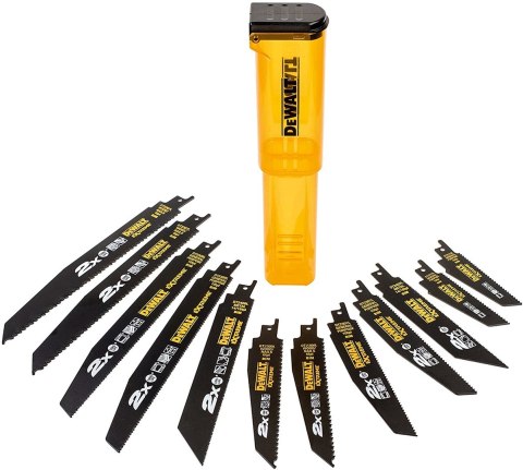 Dewalt brzeszczoty do pilarek szablowych - komplet zestaw 12 Dewalt brzeszczoty do pilarek szablowych - komplet zestaw 12