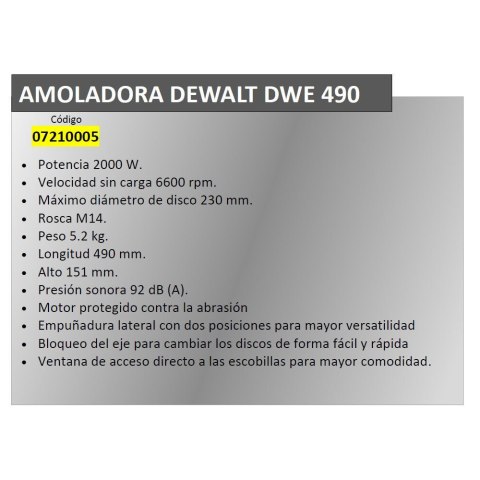 Szlifierka kątowa 2000w 230mm 6600 obr/min 2 poz. Szlifierka kątowa 2000w 230mm 6600 obr/min 2 poz.