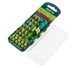 Zestaw bitów 15 szt., 25 mm - 3 x PH, 3 x PZ, 3 x SL, 5 x TX + uchwyt magnetyczny