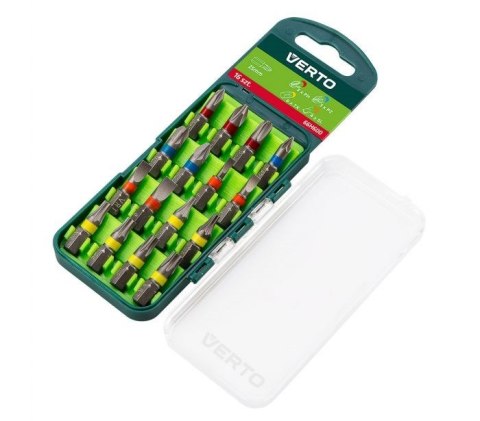 Zestaw bitów 16 szt., 25 mm - 3 x PH, 3 x PZ, 4 x SL, 6 x TX Zestaw bitów 16 szt., 25 mm - 3 x PH, 3 x PZ, 4 x SL, 6 x TX