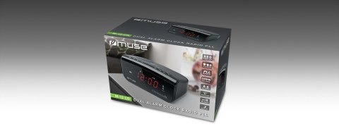 Muza | M-12CR | Funkcja alarmu | Czarny | Radiobudzik PLL Muza | M-12CR | Funkcja alarmu | Czarny | Radiobudzik PLL