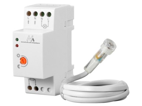 Wyłącznik zmierzchowy Maclean,na szynę DIN, z zewnętrzną sondą, 220-240V/AC, 50Hz, 20A, MCE83 Wyłącznik zmierzchowy Maclean,na szynę DIN, z zewnętrzną sondą, 220-240V/AC, 50Hz, 20A, MCE83