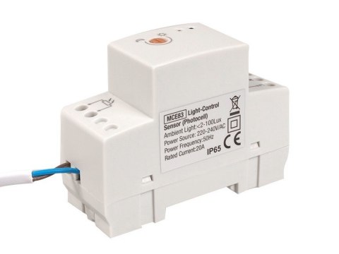 Wyłącznik zmierzchowy Maclean,na szynę DIN, z zewnętrzną sondą, 220-240V/AC, 50Hz, 20A, MCE83 Wyłącznik zmierzchowy Maclean,na szynę DIN, z zewnętrzną sondą, 220-240V/AC, 50Hz, 20A, MCE83