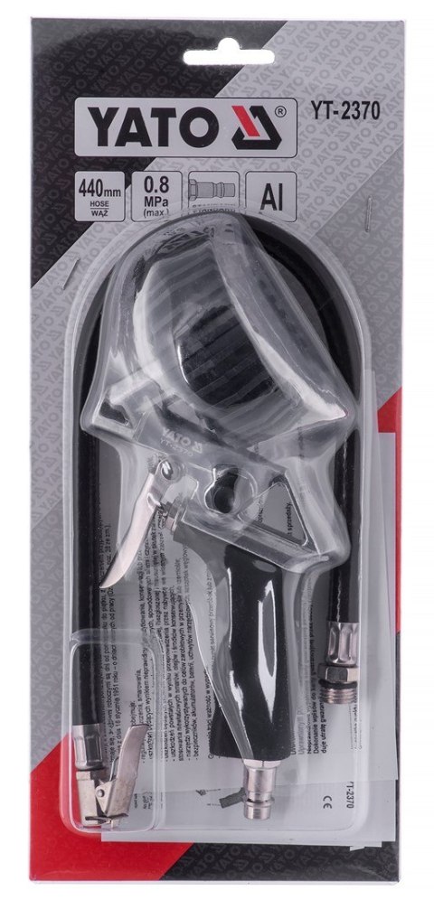 YATO PISTOLET DO POMPOWANIA Z MANOMETREM 2370 YATO PISTOLET DO POMPOWANIA Z MANOMETREM 2370