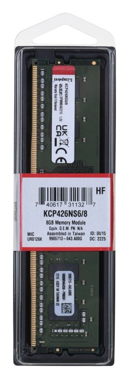 8GB DDR4-2666MHZ/SINGLE RANK MODULE