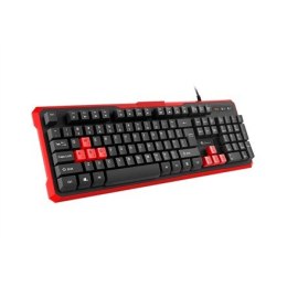 Geneza | RHOD 110 | Standardowy | Klawiatura silikonowa | RU | Przewodowe | Czarny/Czerwony