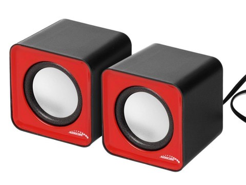 Głośniki komputerowe 6W USB Red&Black Audiocore, AC870 R Głośniki komputerowe 6W USB Red&Black Audiocore, AC870 R