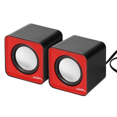 Głośniki komputerowe 6W USB Red&Black Audiocore, AC870 R Głośniki komputerowe 6W USB Red&Black Audiocore, AC870 R
